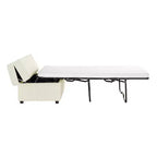 Twin Size Convertible Ottoman Sleeper Bed with Mattress - Space-Saving Guest Bed for Living Room & Apartment