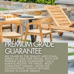 Nordic Teak 79-118 Adjustable 6-8 Person Natural Outdoor Dining Table - Beige