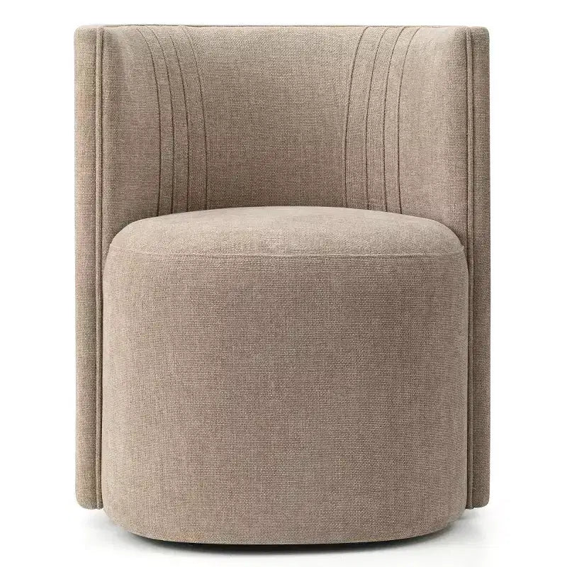 Lot de 4 chaises de salle à manger modernes pivotantes, chaises sans accoudoirs rembourrées en tissu texturé avec dossier incurvé pour salle à manger ou cuisine - Panipeachy