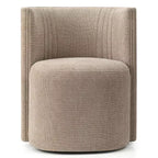 Lot de 4 chaises de salle à manger modernes pivotantes, chaises sans accoudoirs rembourrées en tissu texturé avec dossier incurvé pour salle à manger ou cuisine - Panipeachy