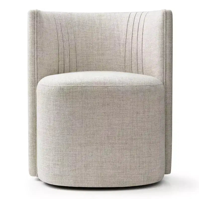 Lot de 4 chaises de salle à manger modernes pivotantes, chaises sans accoudoirs rembourrées en tissu texturé avec dossier incurvé pour salle à manger ou cuisine - Panipeachy