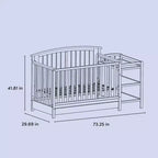 Storkcraft Steveston 5-in-1 Convertible Crib and Changer with Drawer