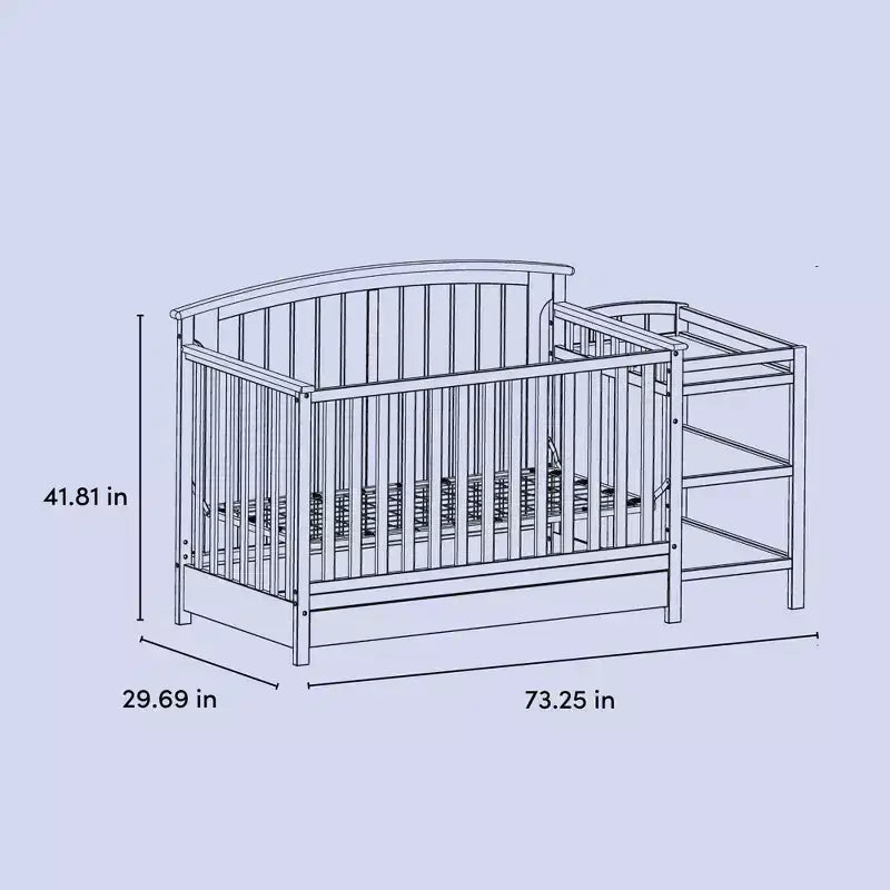 Storkcraft Steveston 5-in-1 Convertible Crib and Changer with Drawer