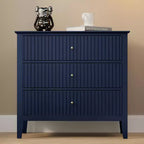 Heynemo 3 Drawer Dresser, Painted 30 Inch Tall Wood Nightstand with Storage, Wide Modern Chest of Drawers with Ball Bearing Slide