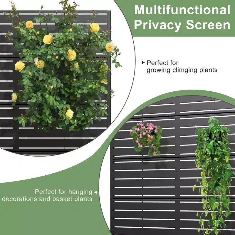 72 H Dovelina Outdoor Privacy Screen Decorative Garden Fence (Set of 2)