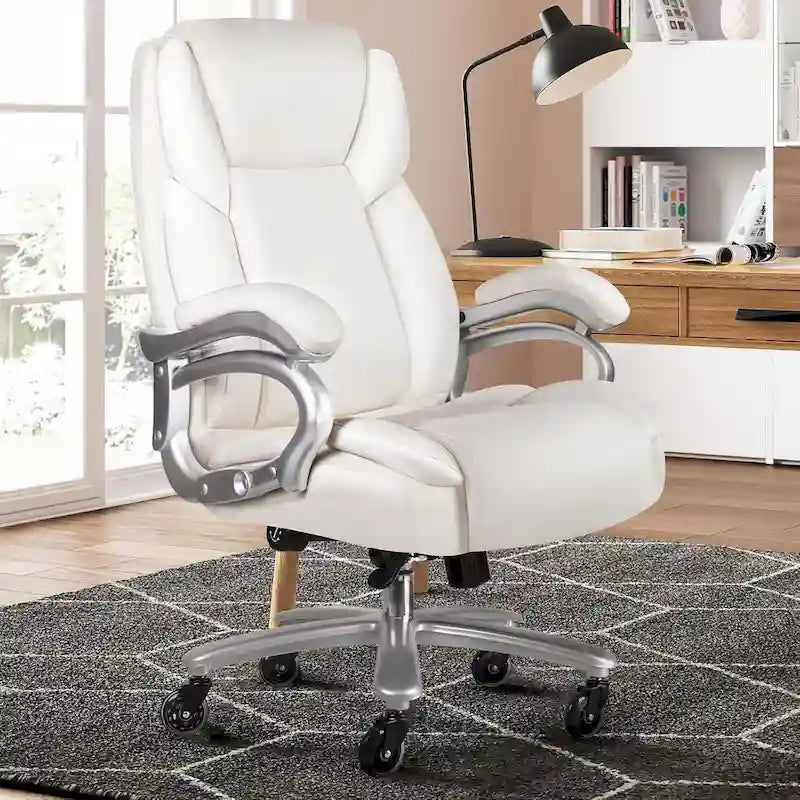 Bossin Big and Tall Executive Office Chair,500LBS Adjustable Lumbar Support Ergonomic Chair with High Back PU Leather Computer