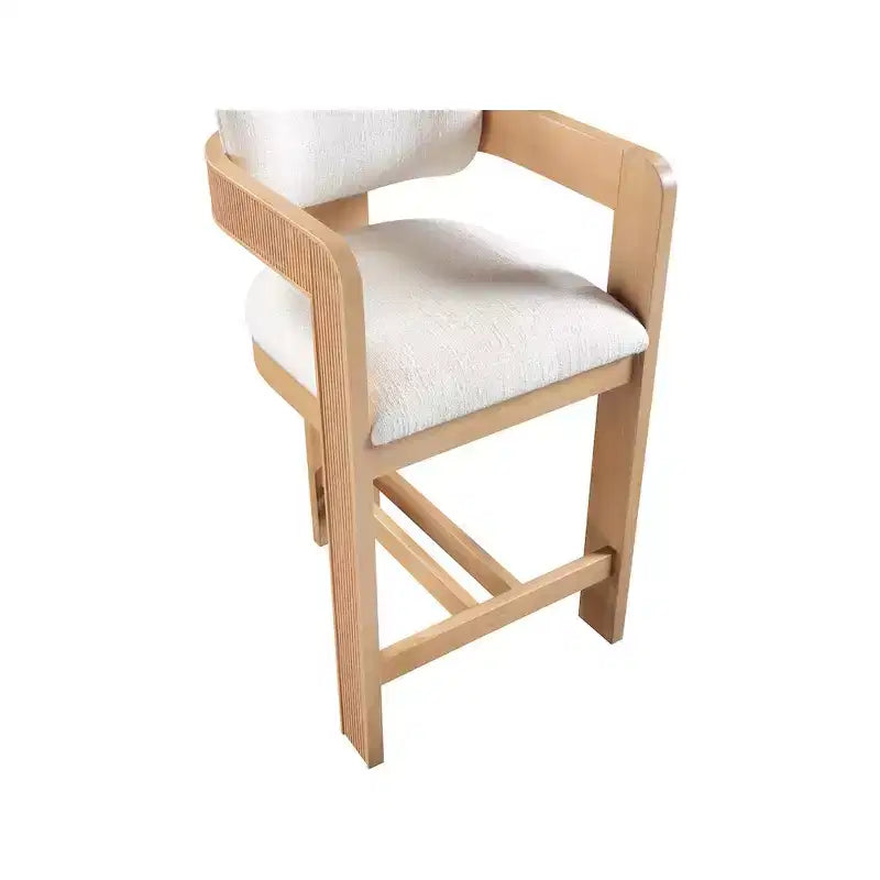 Meridian Furniture,Sacha Linen Textured Fabric Stool