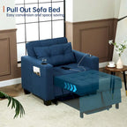 Futon Chair Bed Convertible Chair 3-in-1 Pull Out Sleeper Chair Beds for Living Room