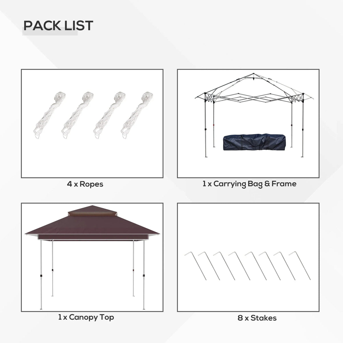 Outsunny 12 x 12 Pop Up Canopy Sun Shade Instant Tent Folding with Mesh Sidewall Netting, 3-Level Adjustable Height