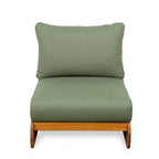 Christopher Knight Home Tavriel Mid-Century Modern Patio Acacia Wood 5-Seater Seating Set with Thick Cushions, Table Not Included