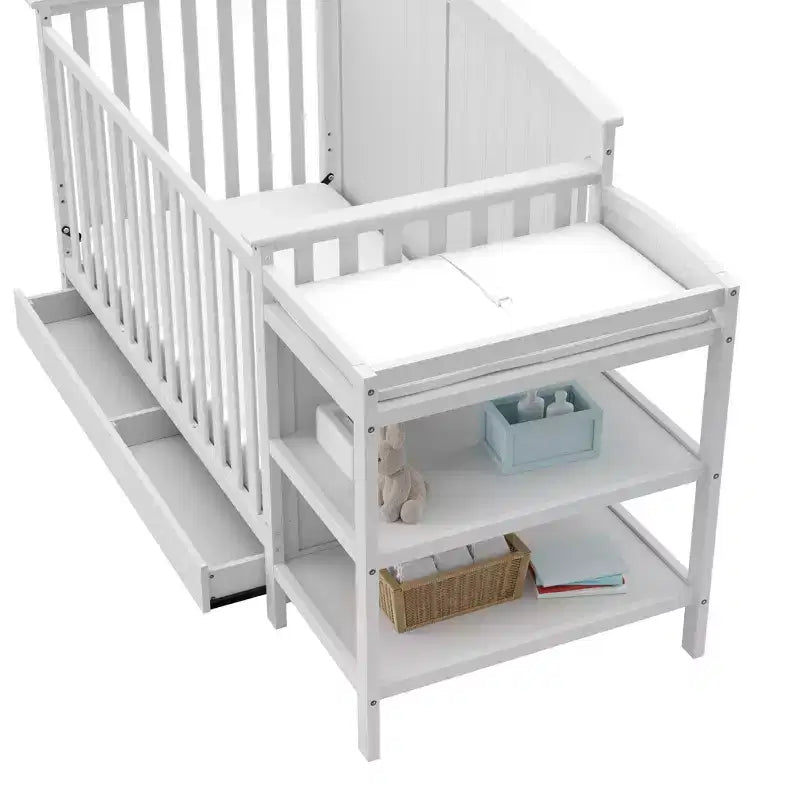 Storkcraft Steveston 5-in-1 Convertible Crib and Changer with Drawer