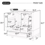 30 Bathroom Vanity Sink Combo, Bathroom storage Cabinet with Drawers and Shelf, Single Sink Bathroom Vanity