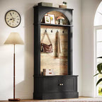 Lantine 70.86 Hall Tree with Bench, 4-in-1 Entryway Storage: Coat Rack, Shoe Shelf, Mudroom Bench for Hallway