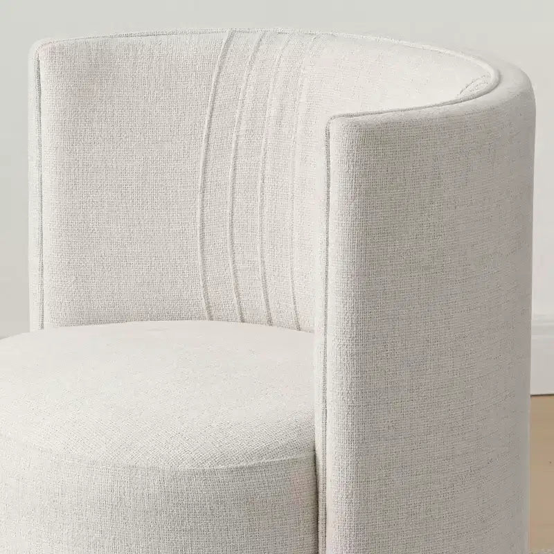 Lot de 4 chaises de salle à manger modernes pivotantes, chaises sans accoudoirs rembourrées en tissu texturé avec dossier incurvé pour salle à manger ou cuisine - Panipeachy