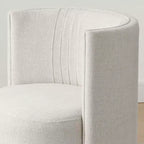 Lot de 4 chaises de salle à manger modernes pivotantes, chaises sans accoudoirs rembourrées en tissu texturé avec dossier incurvé pour salle à manger ou cuisine - Panipeachy