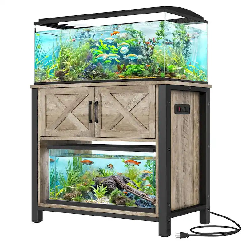 40-50 Gallon Aquarium Stand Cabinet Fish Tank Stand with Power Outlets