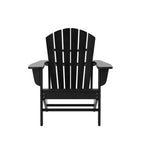 WestinTrends Dylan 5-Piece Outdoor Patio HDPE Adirondack Chair With Round Coffee Table Conversation Set