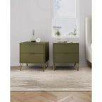 Dumbo 2 Drawer Nightstands Olive Green
