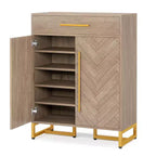 Shoe Cabinet with Doors and Drawer, Modern Shoe Rack, Holds 20 Pairs