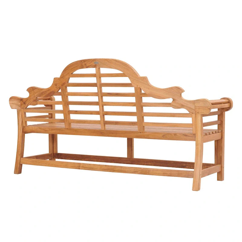 Chic Teak Lutyens Teak Wood Outdoor Garden & Patio Triple Bench
