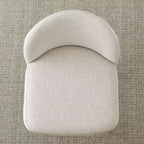 Lot de 2 tabourets de bar modernes hauteur comptoir, 26 po, chaises rembourrées en lin pour îlot de cuisine avec pieds en bois massif et dossier incurvé - Panipeachy