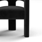 Chaise de salle à manger SEYNAR Modern Glam en velours, chaise d'appoint à dossier ouvert, lot de 6