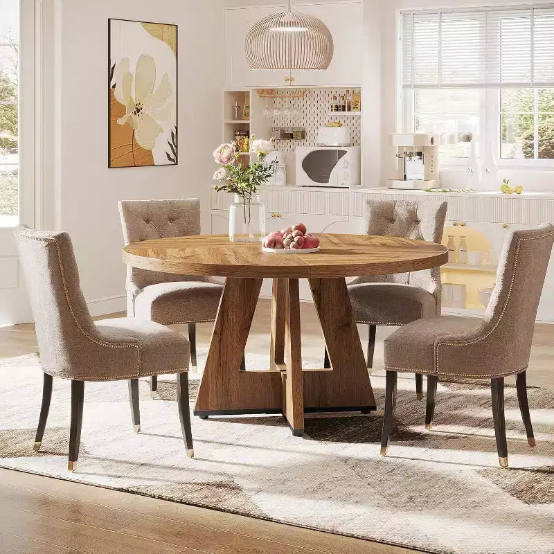 47 Inch Round Dining Table for 4 people