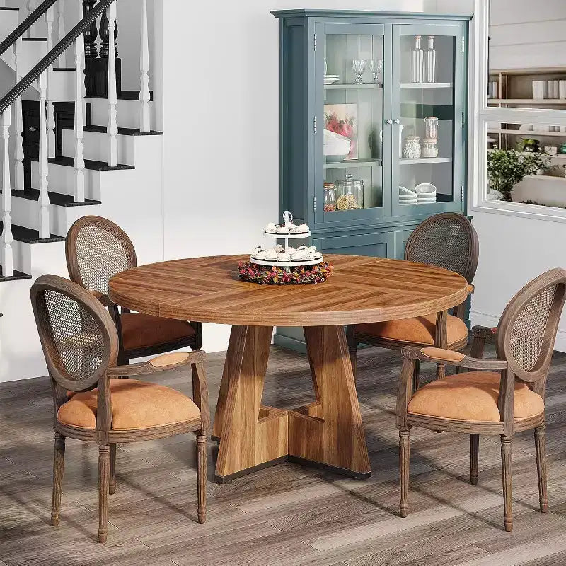 47 Inch Round Dining Table for 4 people