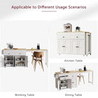 Kitchen Island with Extendable Dining Table