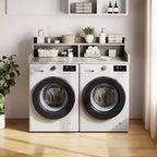 2-Tier Washer and Dryer Countertop with Shelf or Drawers, Laundry Countertop Cover with Non-Slip Pad, 54X27.5 Laundry Topper for Folding Clothes