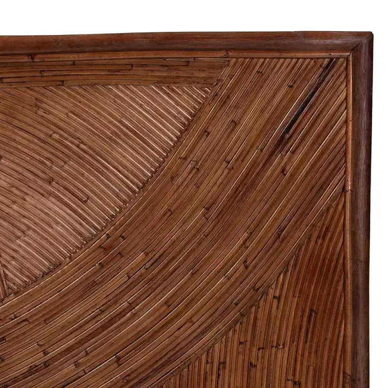 bali & pari King Elettra Rattan Standalone Headboard: Handcrafted, No Assembly, Bohemian Design