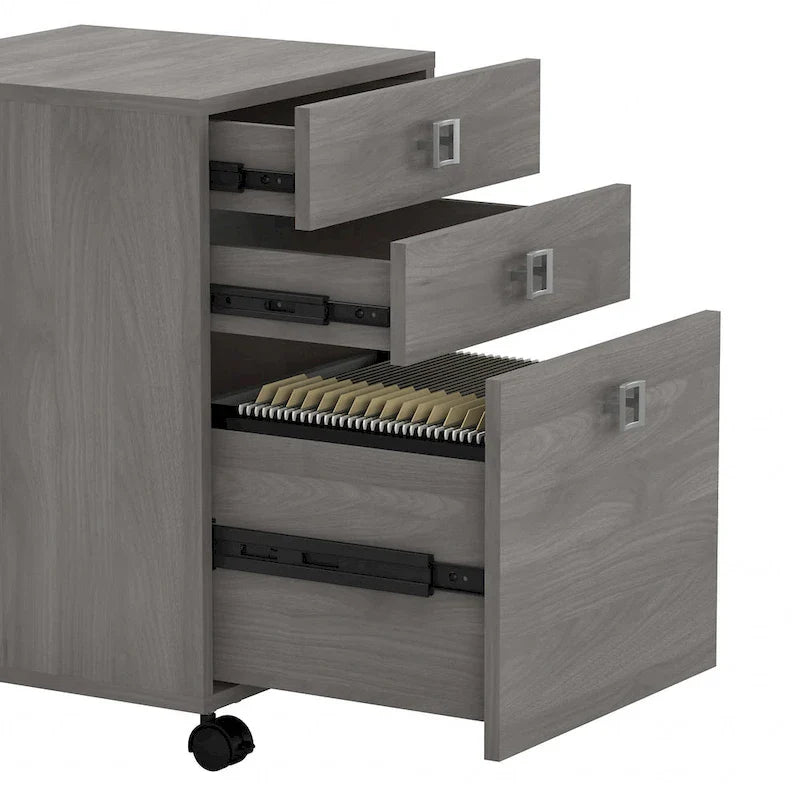 Echo L Shaped Desk with Hutch and Drawers