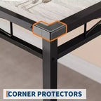 Dining Table Set for 4,with 4 Upholstered Chairs,5 Pcs Wood Kitchen Dining Room Table Set with Corner Protector for Kitchen,Apartment,Small Space