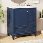 30 Bathroom Vanity Sink Combo, Bathroom storage Cabinet with Drawers and Shelf, Single Sink Bathroom Vanity