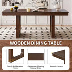 Merax 7-Piece Extendable Dining Table Set with 6 Upholstered Seat Chairs