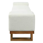 Christopher Knight Home Paulina Modern Rubberwood Boucle Upholstered Bench
