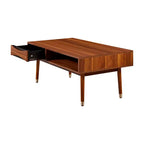 Mid-Century Modern Coffee Table with Drawer & Shelf