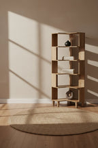 Corner Bookcase - Natural Oak