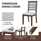 Merax 7-Piece Extendable Dining Table Set with 6 Upholstered Seat Chairs