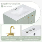 30 Bathroom Vanity Sink Combo, Bathroom storage Cabinet with Drawers and Shelf, Single Sink Bathroom Vanity