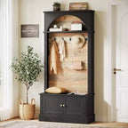 Lantine 70.86 Hall Tree with Bench, 4-in-1 Entryway Storage: Coat Rack, Shoe Shelf, Mudroom Bench for Hallway