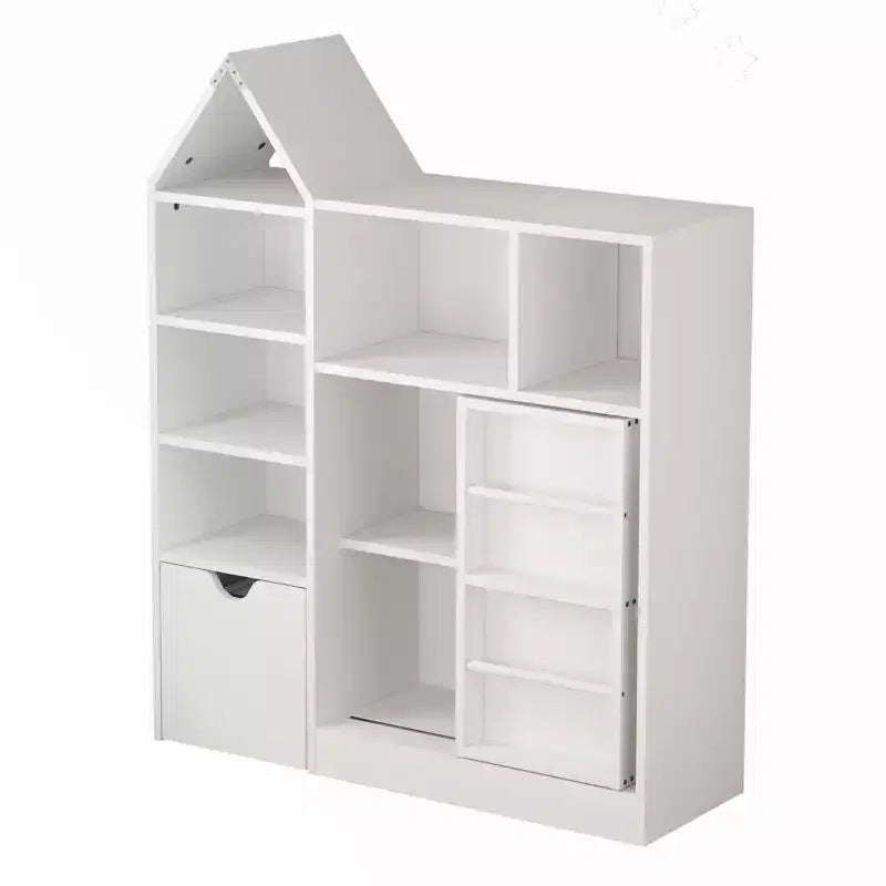 Kids Storage Organizer, Toy and Book Organizer with 8 Cubbies & Pull-Out Drawers - Ideal for Playrooms, Bedrooms