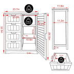 VEIKOUS Bathroom Floor Storage Cabinet with 4 Drawers