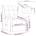 Recliner Chair with Adjustable Backrest and Footrest, Modern Lounge Chair Thick Padded Seat for Living Room & Bedroom
