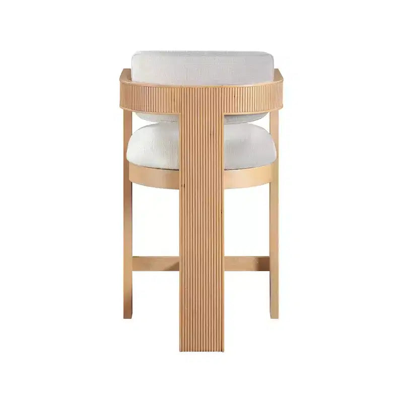 Meridian Furniture,Sacha Linen Textured Fabric Stool
