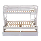Whisen Twin over Full Bunk Bed with 2-Storage Drawers