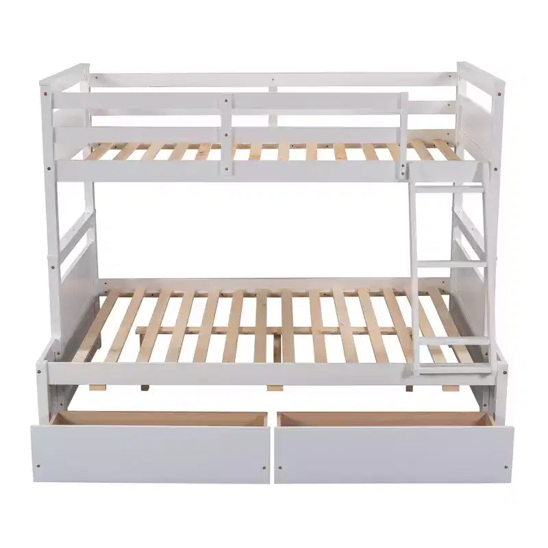 Whisen Twin over Full Bunk Bed with 2-Storage Drawers