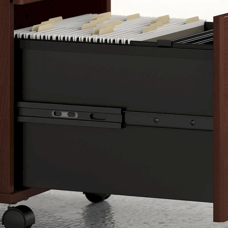 72 Office Desk with Hutch & 3-Drawer Mobile File Cabinet