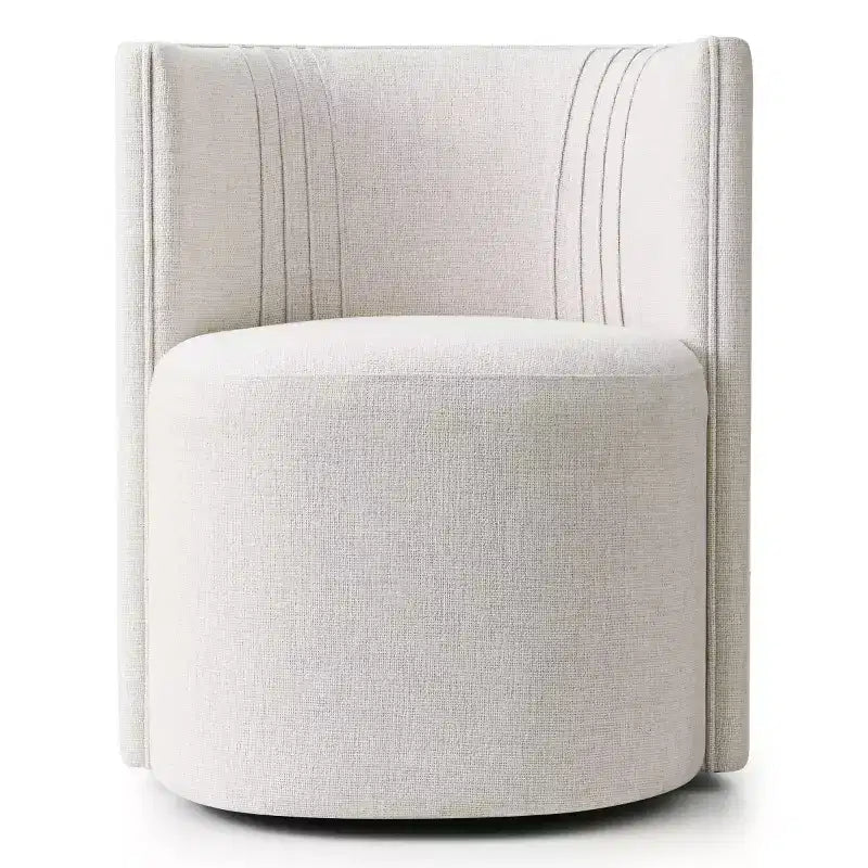 Lot de 4 chaises de salle à manger modernes pivotantes, chaises sans accoudoirs rembourrées en tissu texturé avec dossier incurvé pour salle à manger ou cuisine - Panipeachy