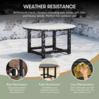 WestinTrends Dylan 5-Piece Outdoor Patio HDPE Adirondack Chair With Round Coffee Table Conversation Set